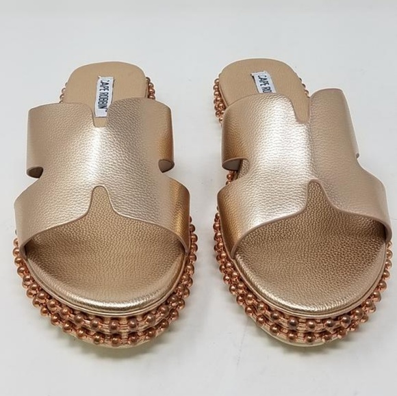 NEW Cape Robbin Rose Gold Open Toe Slide Sandal - Picture 7 of 8